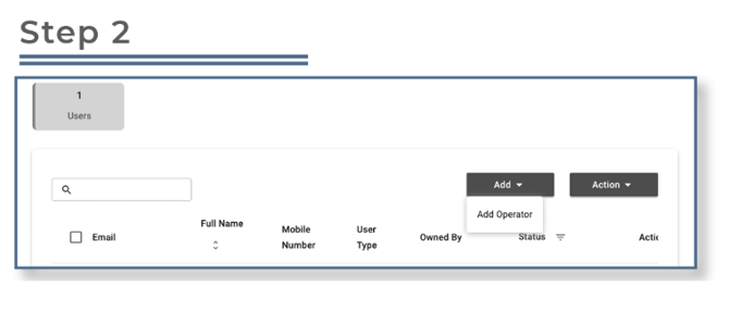Valor Portal - Adding Operator Step 2