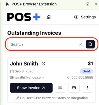 POS+ Dashboard-Outstanding Invoices