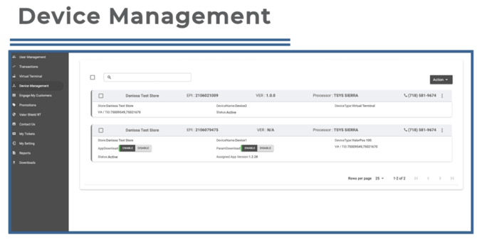 Merchant Portal- Device Management