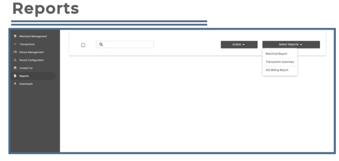 Merchant Portal- Reports