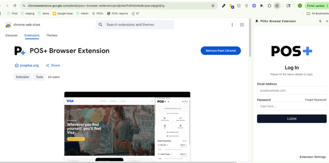 POS+ Browser Extension Log in_KB media