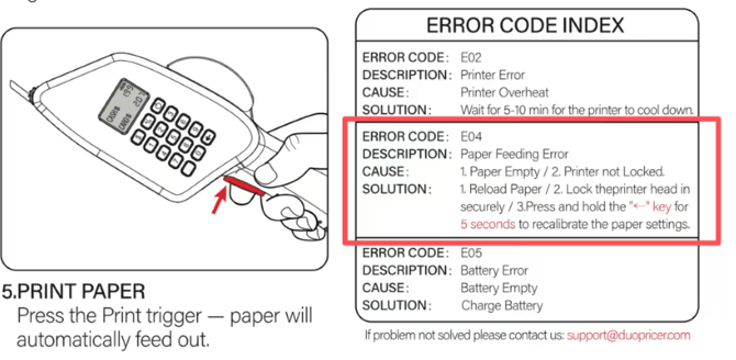 Valor Duo PRice Labeler-Print Issues-Step 3